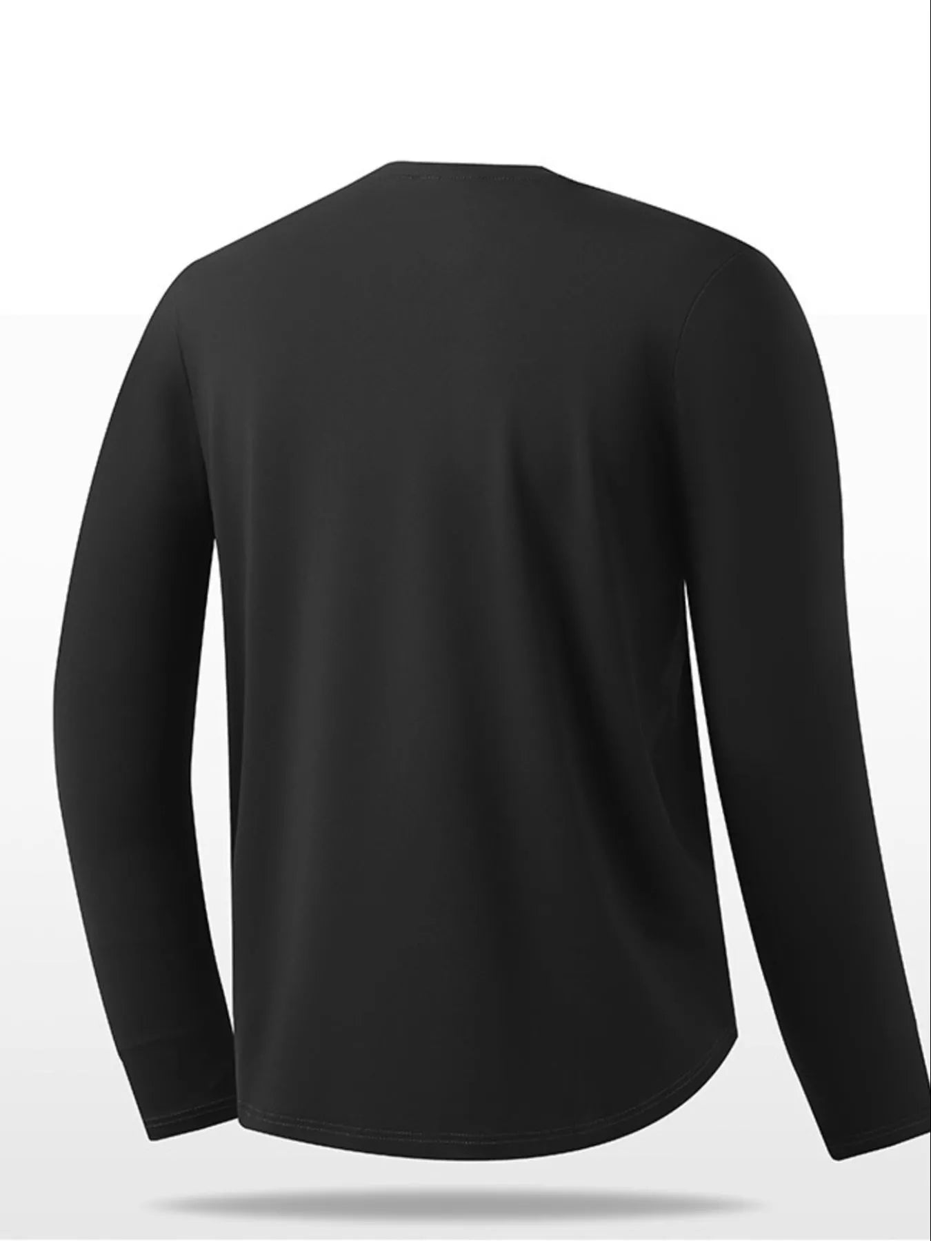 Men's Plus Size Solid Color Long Sleeve Casual T-Shirt | Tampa Bay Discounts