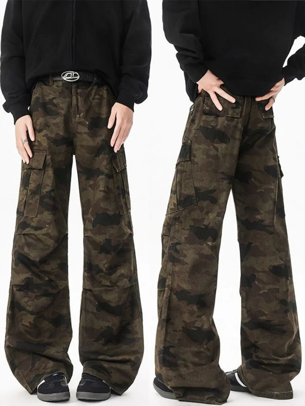 Men's Wide Leg Camouflage Cargo Pants | Tampa Bay Discounts