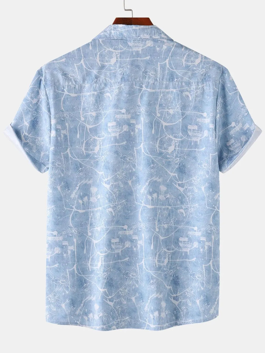 Men's Printed Short Sleeve Button Down Shirt | Tampa Bay Discounts