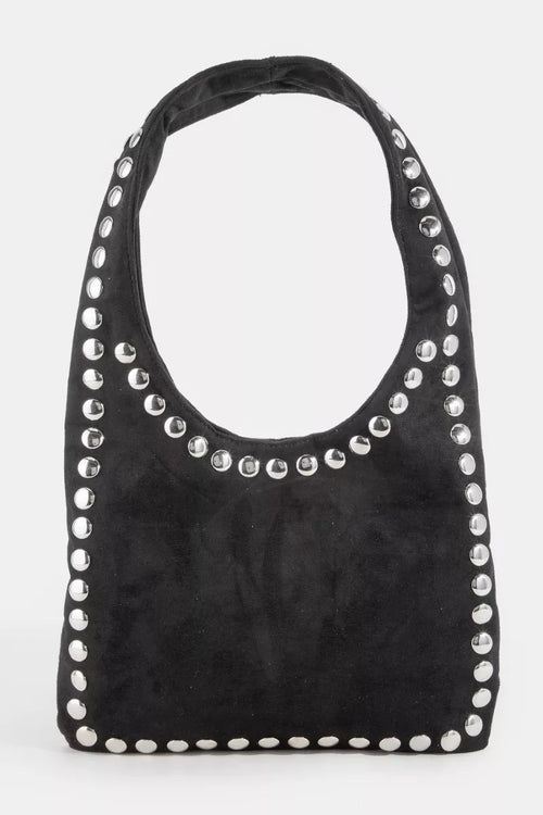 fame-grommet-border-studded-suede-shoulder-bag 1