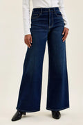 judy-blue-high-waisted-wide-leg-dark-wash-jeans Image 1