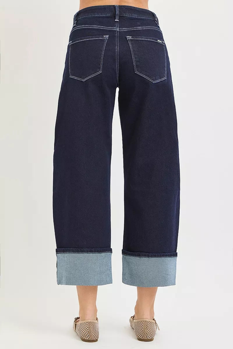 risen-slouchy-crop-barrel-cuffed-hem-jeans Image 3