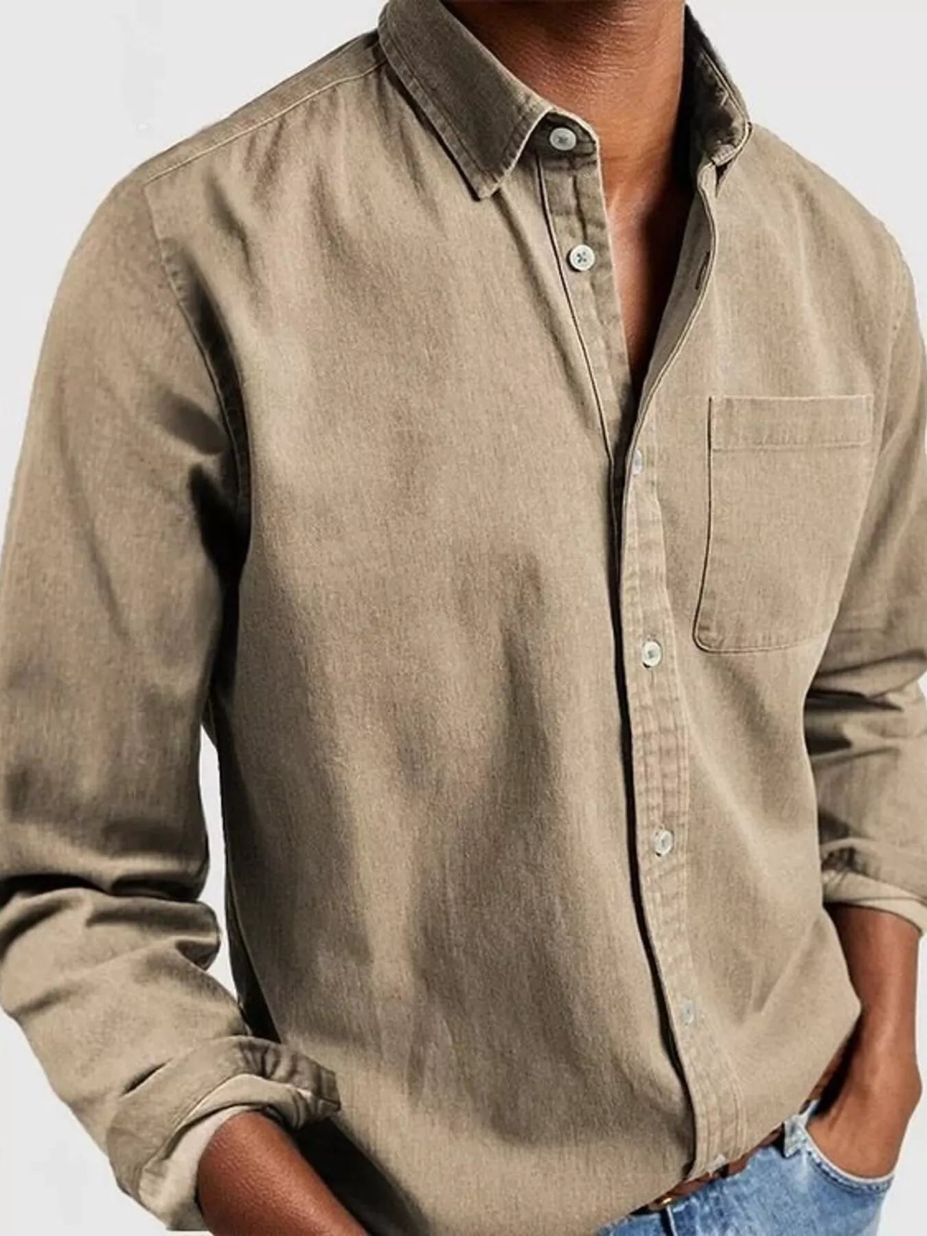 Men's Full Size Button Up Long Sleeve Shirt Plus Size | Tampa Bay Discounts