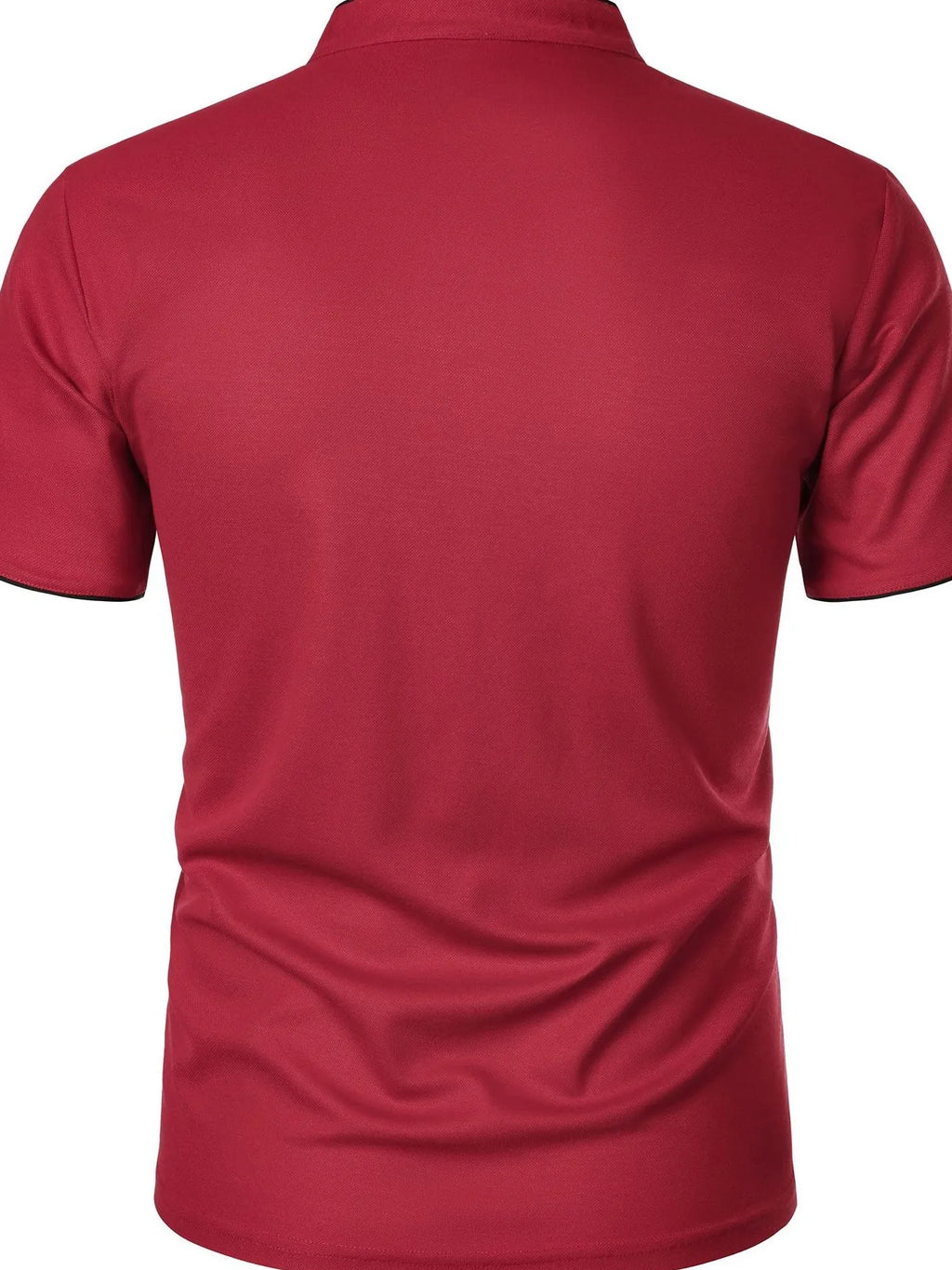 Men's Full Size Short Sleeve Contrast Trim Polo Plus Size | Tampa Bay Discounts