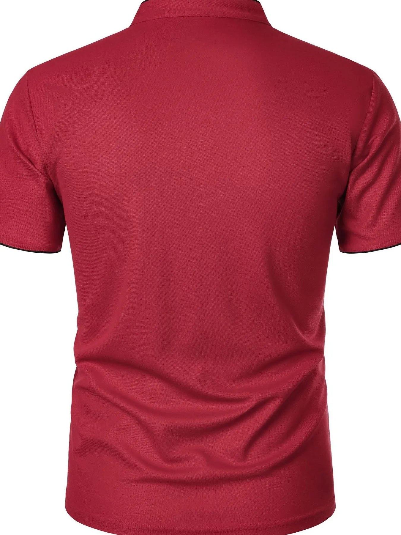 Men's Full Size Short Sleeve Contrast Trim Polo Plus Size | Tampa Bay Discounts