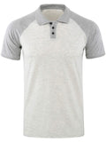 Men's Casual Raglan Sleeve Two-Tone Polo Shirt | Tampa Bay Discounts
