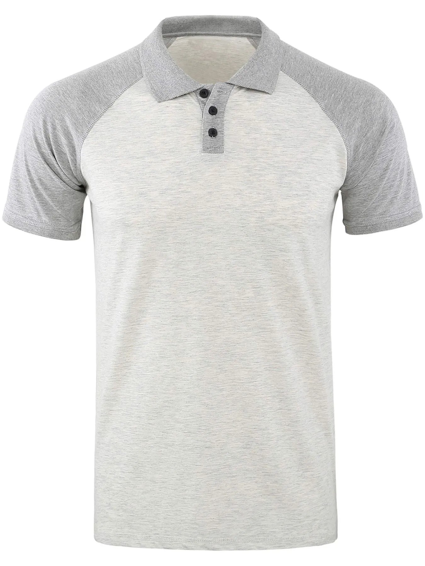 Men's Casual Raglan Sleeve Two-Tone Polo Shirt | Tampa Bay Discounts