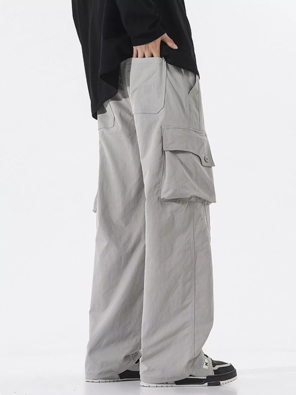 Men's Full Size Loose Fit Multi-Pocket Cargo Pants Plus Size | Tampa Bay Discounts