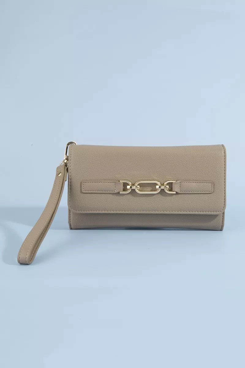 fame-vegan-leather-chain-buckle-wristlet-wallet 4