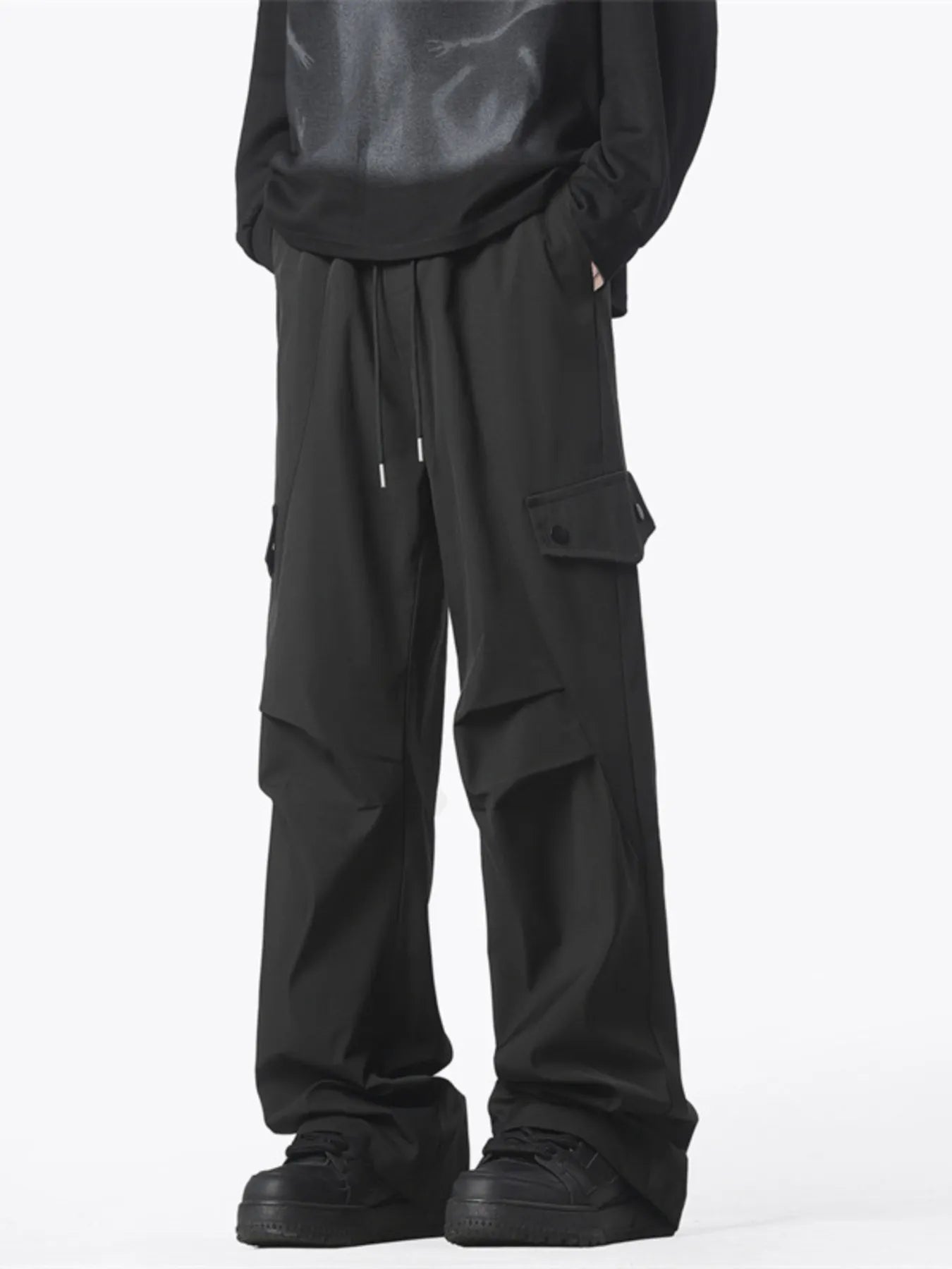 Men's Plus Size Drawstring Wide Leg Cargo Pants | Tampa Bay Discounts