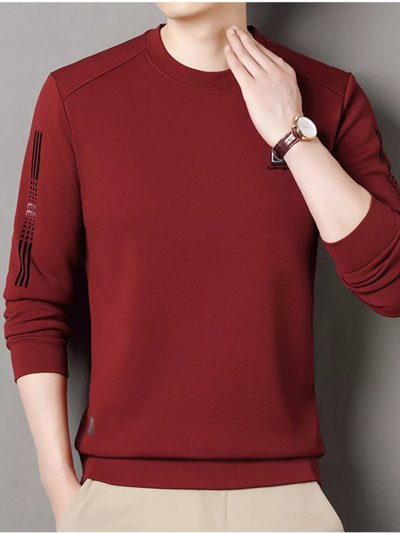 Men's Plus Size Casual Long Sleeve T-Shirt | Tampa Bay Discounts