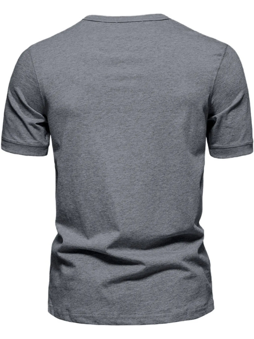 Men's Full Size Henley Style T-Shirt with Button Detail Plus Size | Tampa Bay Discounts