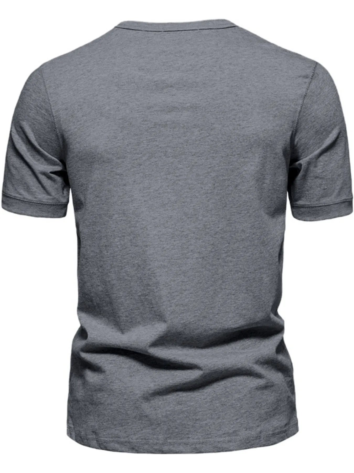 Men's Full Size Henley Style T-Shirt with Button Detail Plus Size | Tampa Bay Discounts