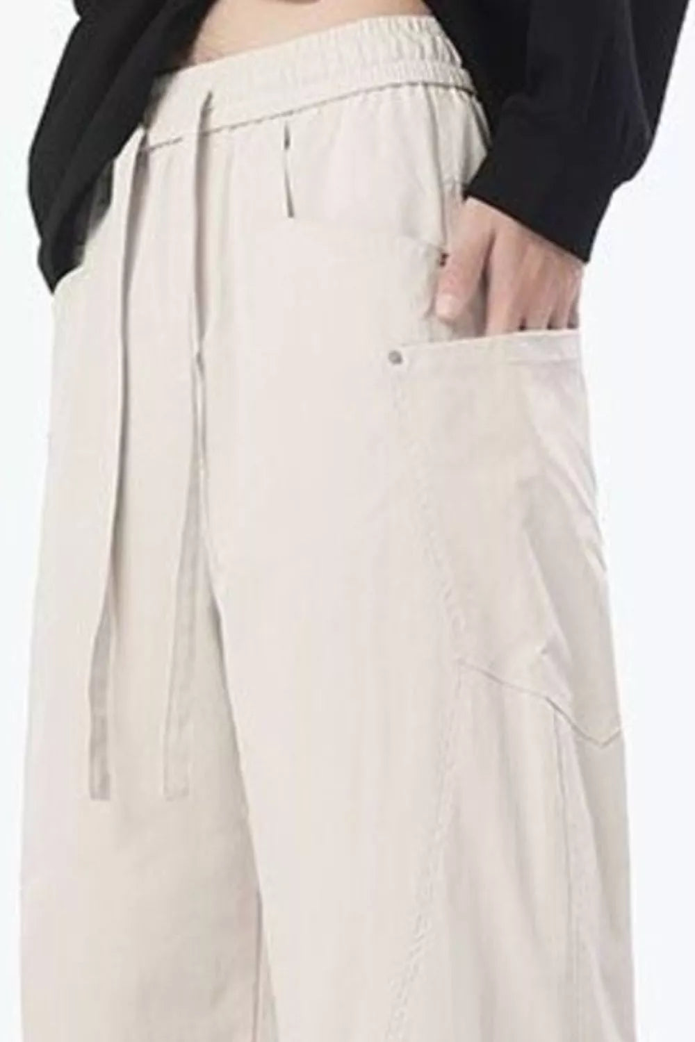 Men's Full Size Relaxed Fit Drawstring Cargo Pants Plus Size | Tampa Bay Discounts