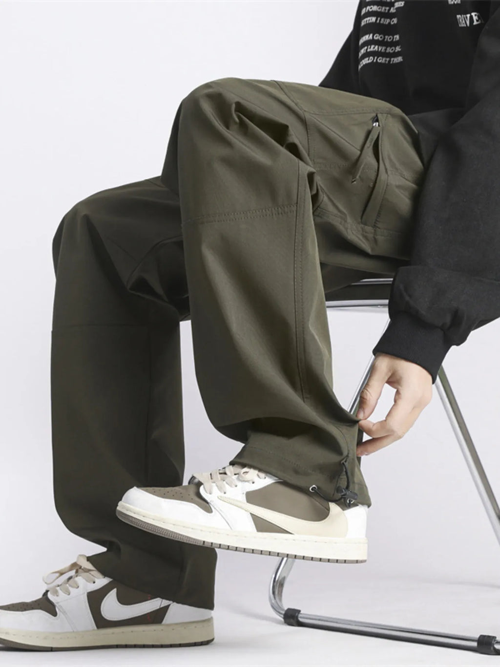 Men's Full Size Relaxed Fit Cargo Pants with Pockets Plus Size | Tampa Bay Discounts