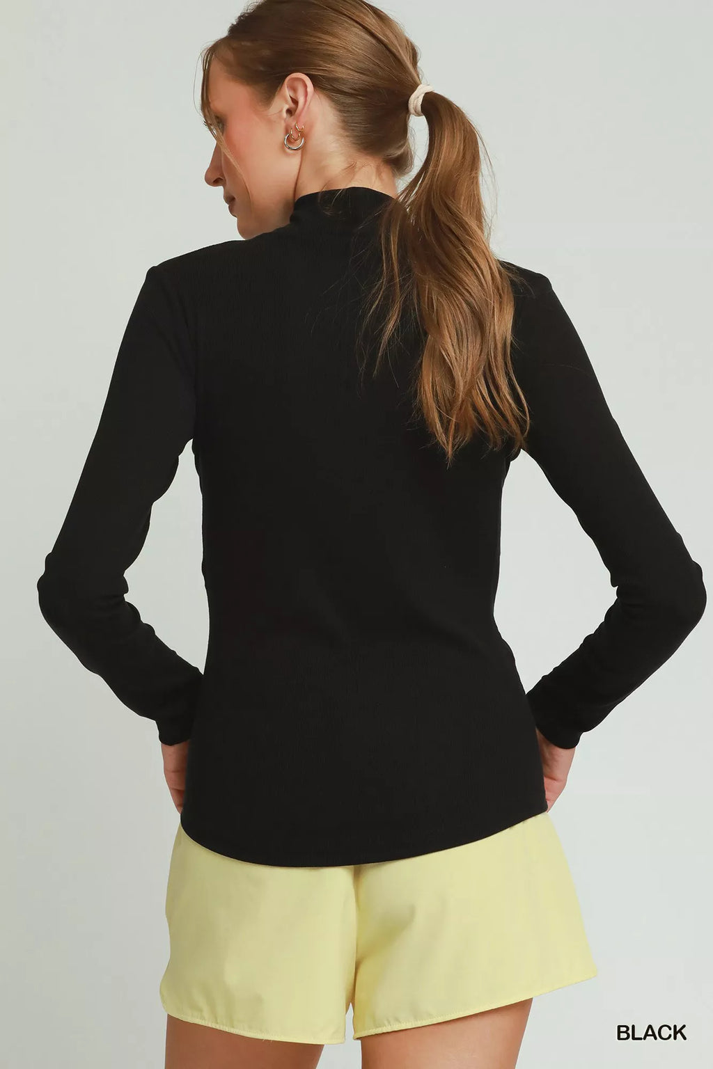 umgee-long-sleeve-mock-neck-top image 2