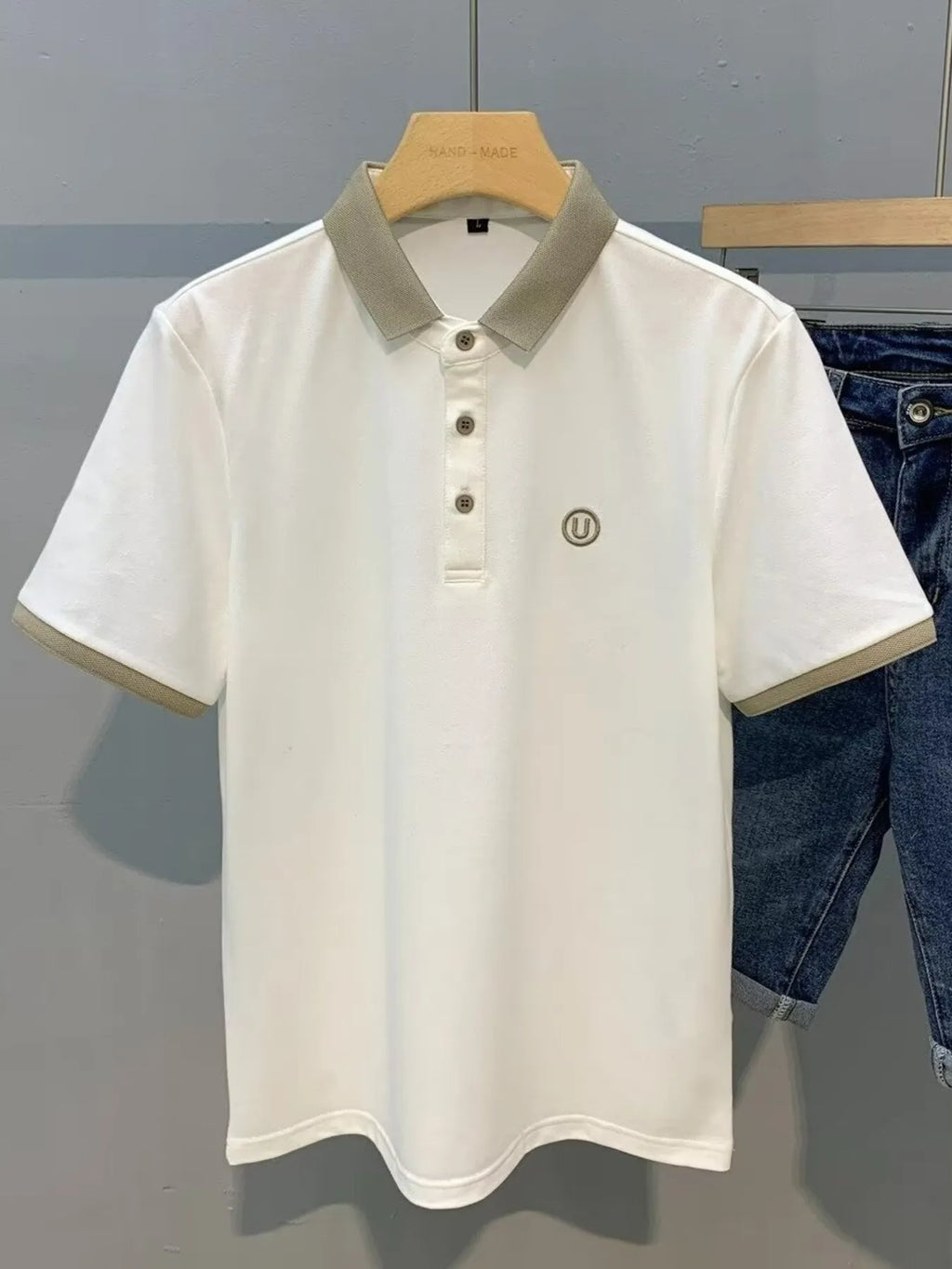 Men's Classic Contrast Short Sleeve Collar Polo Shirt | Tampa Bay Discounts