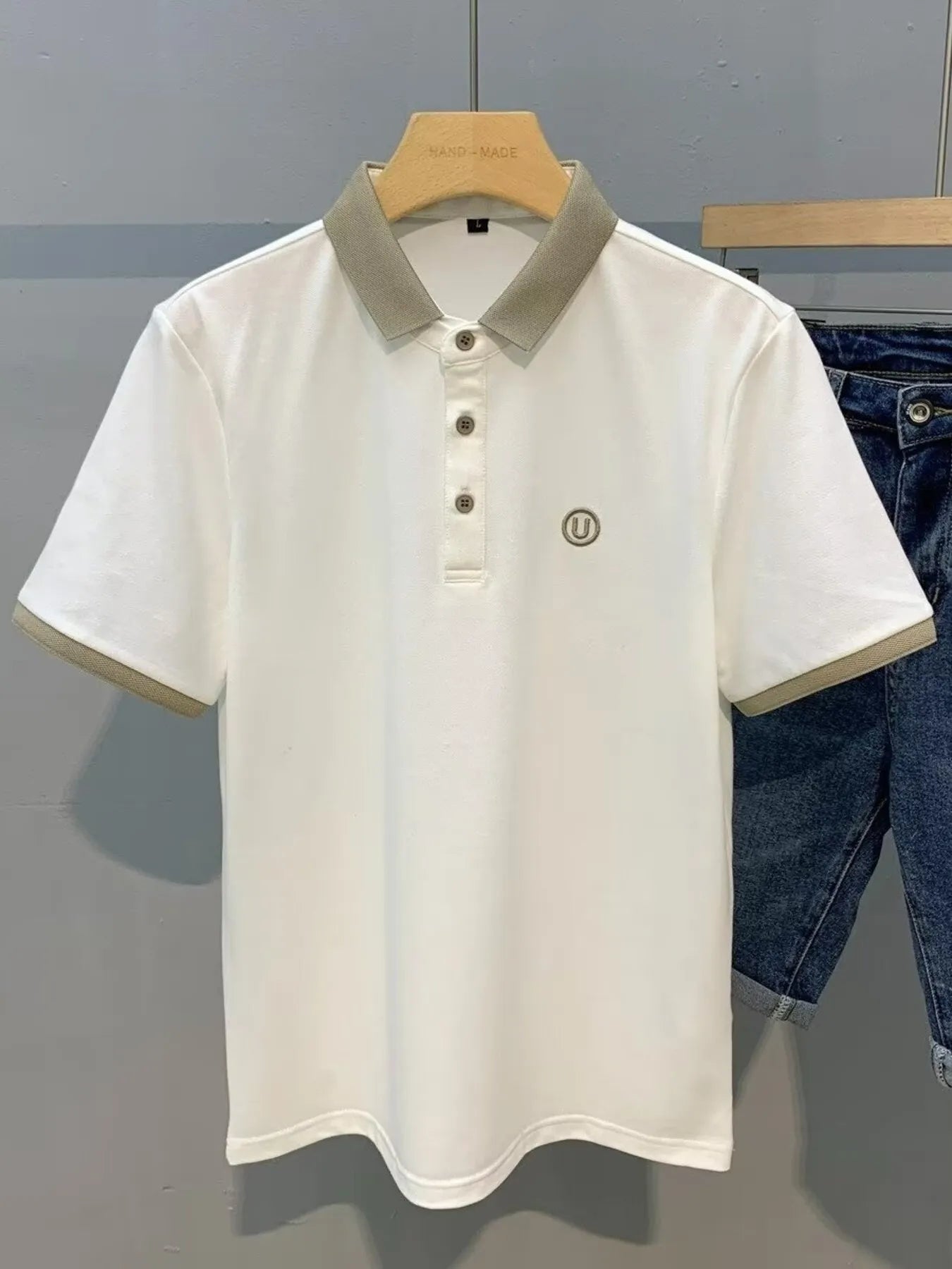 Men's Classic Contrast Short Sleeve Collar Polo Shirt | Tampa Bay Discounts