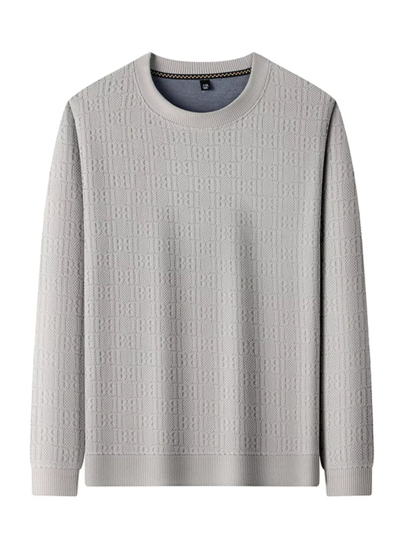 Men's Plus Size Textured Pattern Slim Fit Sweater | Tampa Bay Discounts
