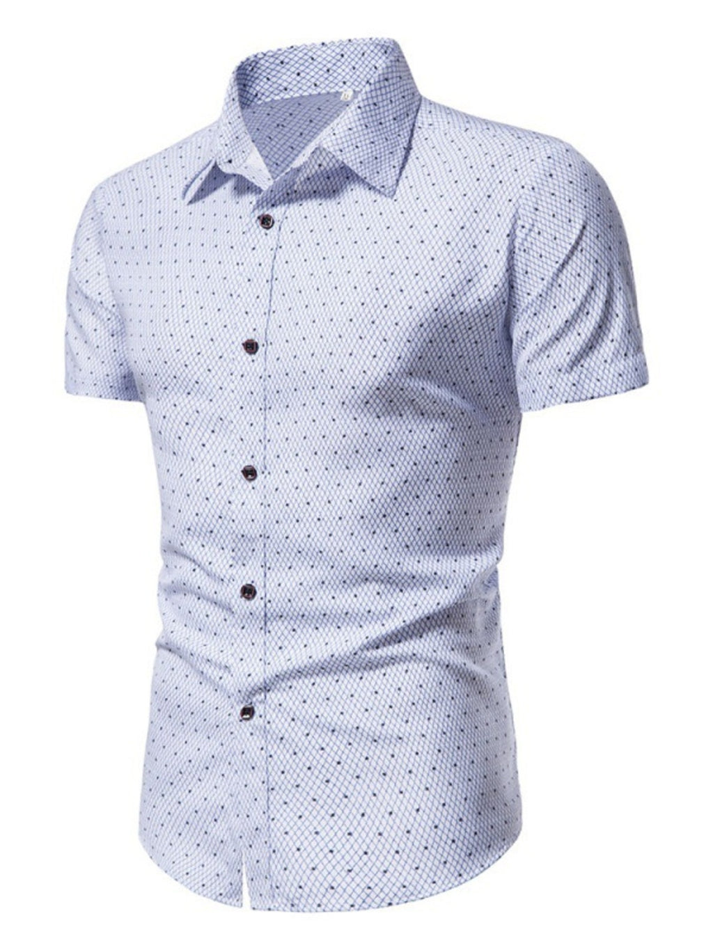 Men's Slim Fit Short Sleeve Dotted Shirt | Tampa Bay Discounts