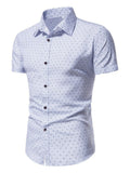 Men's Slim Fit Short Sleeve Dotted Shirt | Tampa Bay Discounts