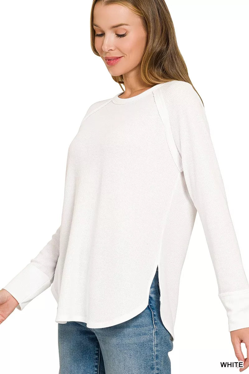 zenana-baby-waffle-long-sleeve-top-2 image 2