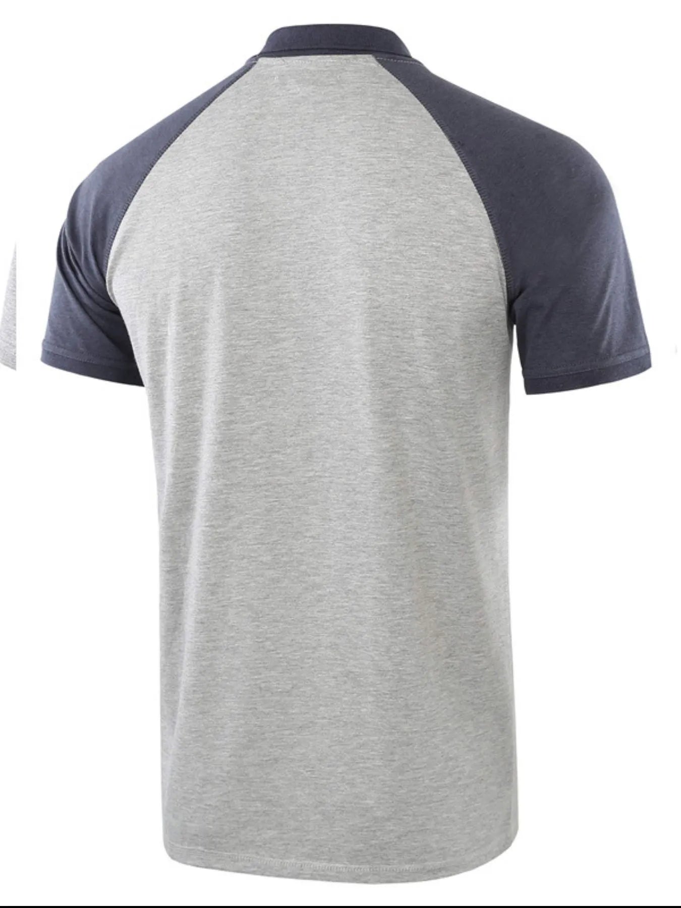 Men's Casual Raglan Sleeve Two-Tone Polo Shirt | Tampa Bay Discounts