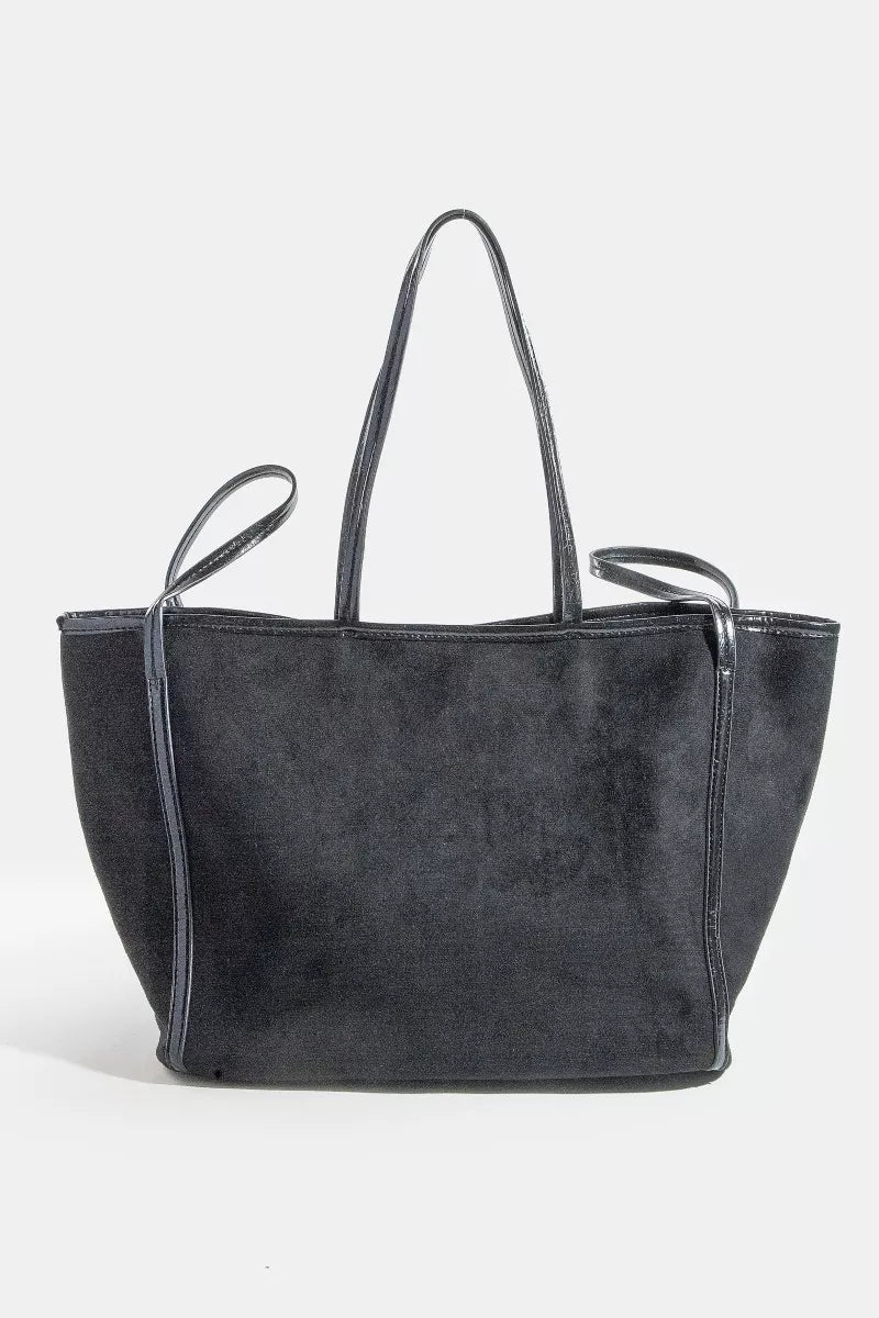 fame-suede-tote-faux-leather-trim-shoulder-strap 8