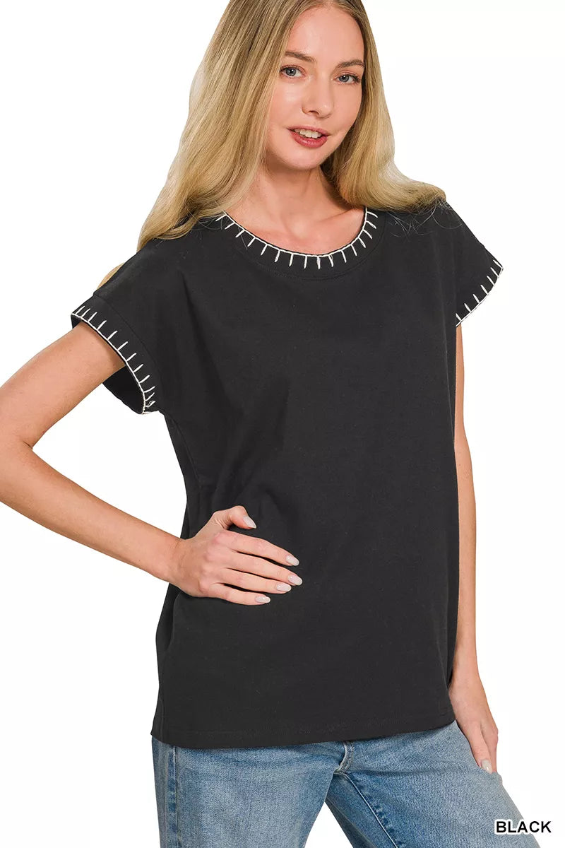 zenana-stitch-detailed-oversize-top image 2