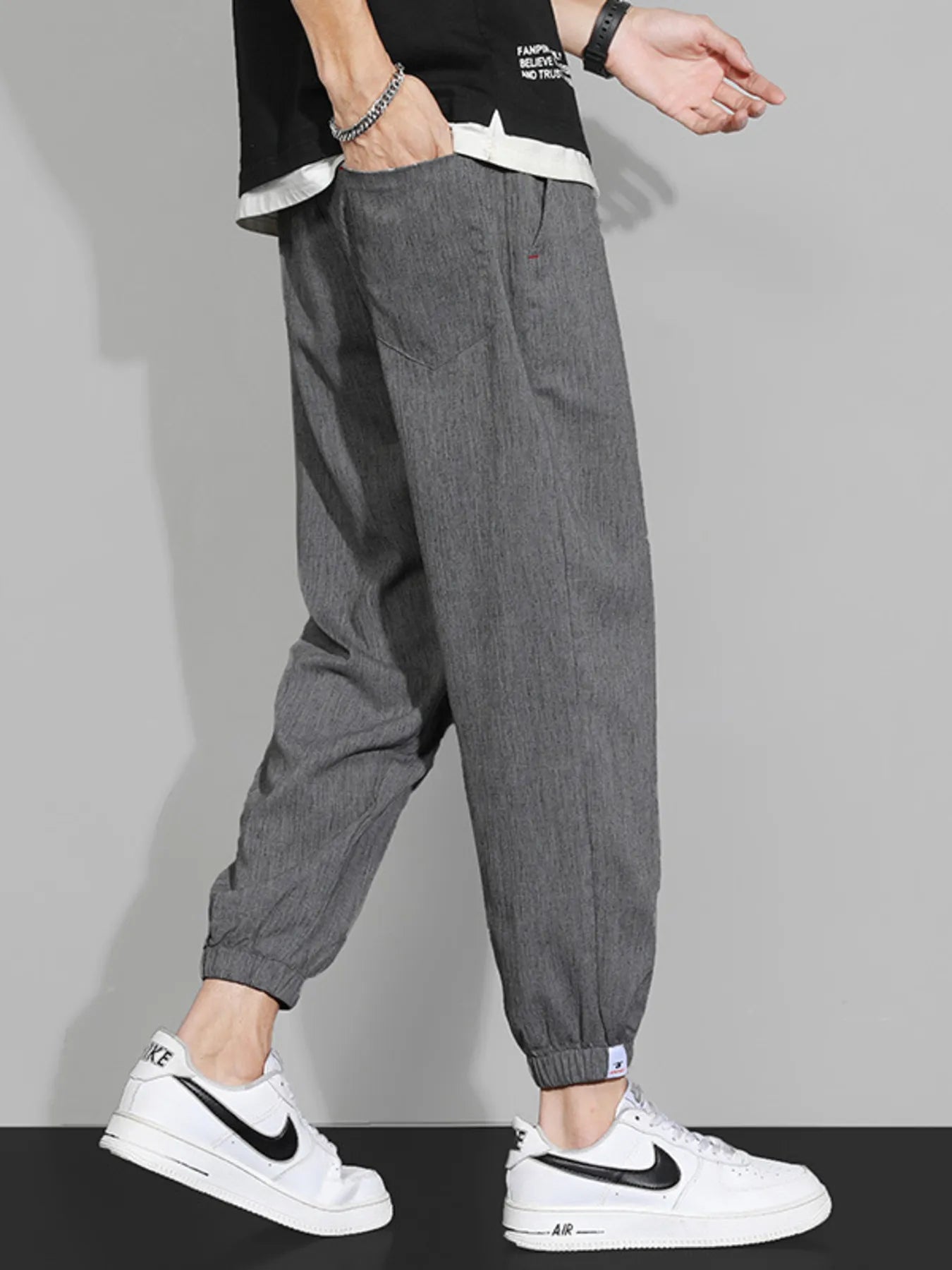 Men's Plus Size Casual Drawstring Joggers | Tampa Bay Discounts