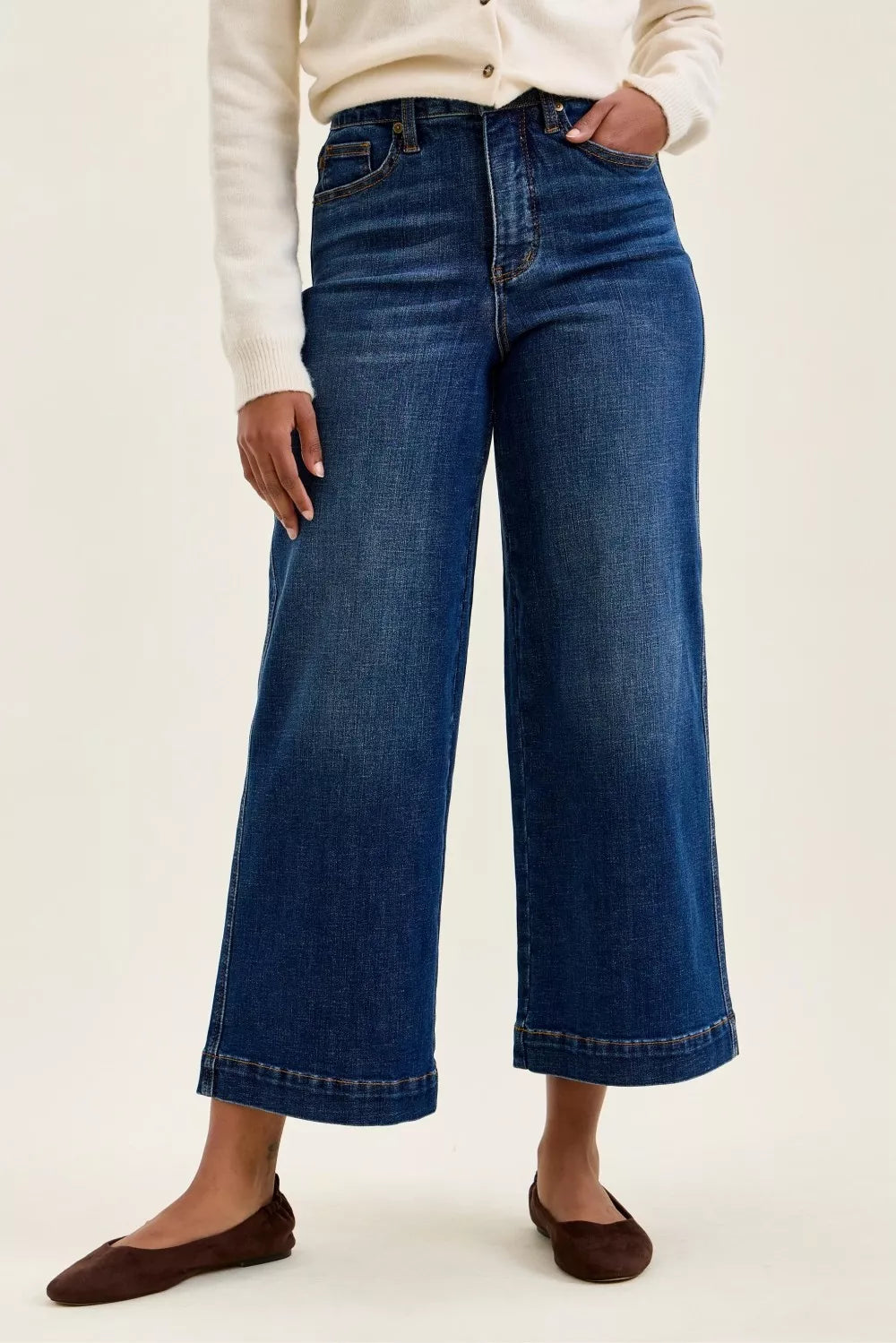 judy-blue-high-waist-t-c-claudia-ankle-wide-jeans Image 1