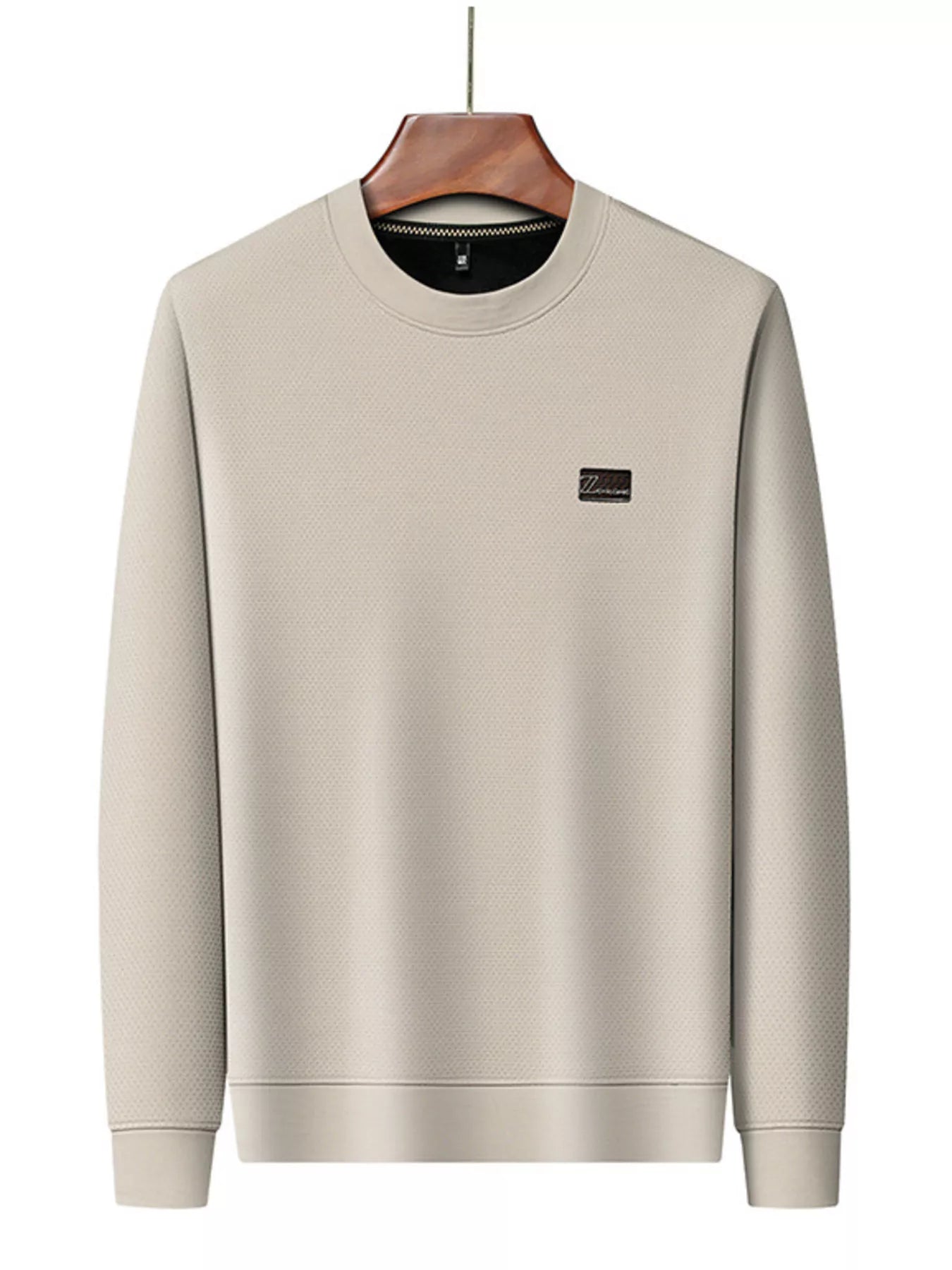 Men's Plus Size Textured Long Sleeve Casual T-Shirt | Tampa Bay Discounts