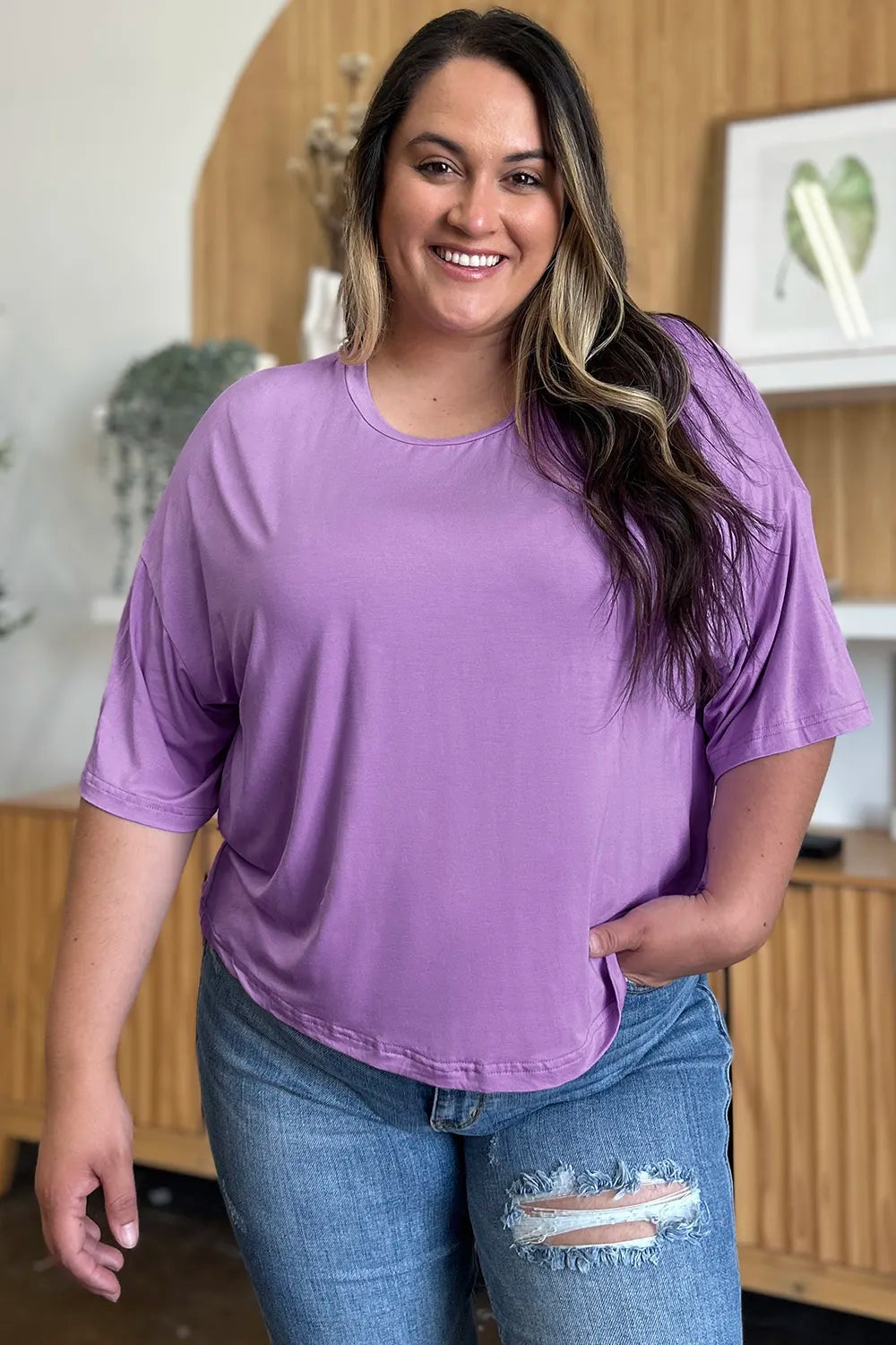 basic-bae-bamboo-full-size-round-neck-drop-shoulder-t-shirt image 8