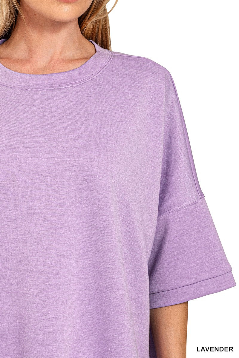 zenana-scuba-round-neck-top-with-side-slits-1 image 5