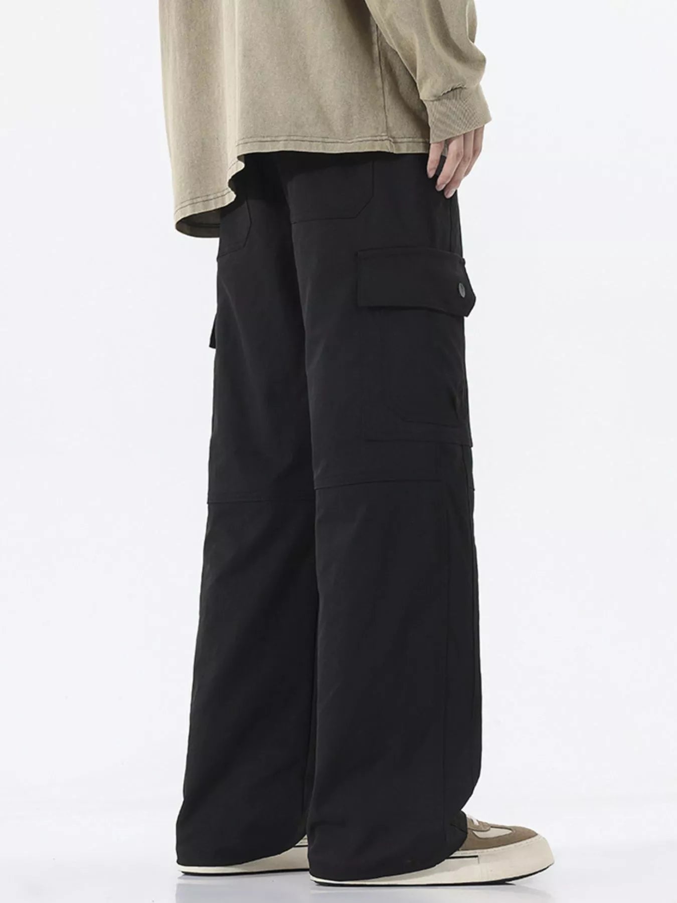 Men's Full Size Multi-Pocket Cargo Utility Pants Plus Size | Tampa Bay Discounts