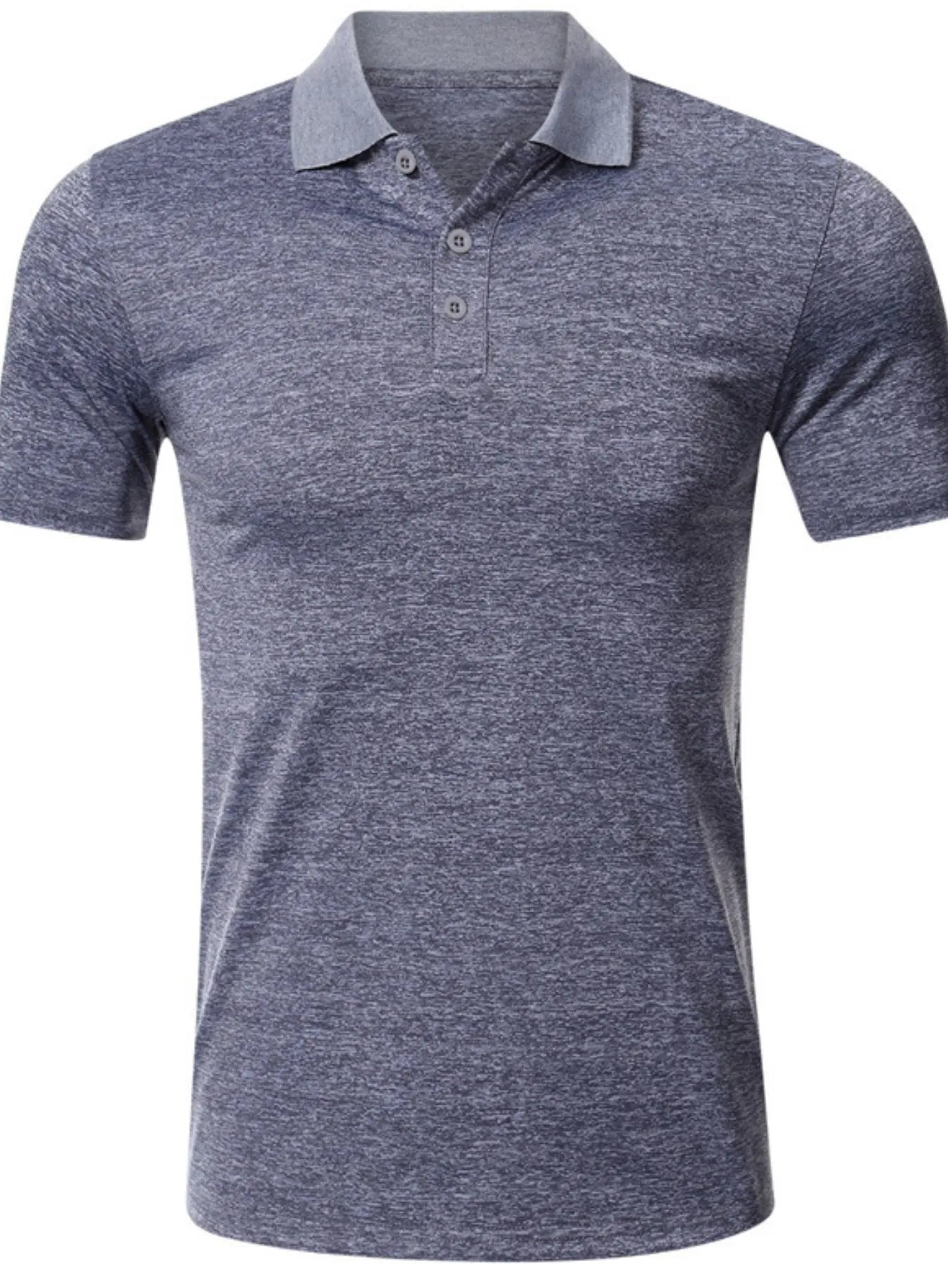 Men's Classic Heathered Polo Shirt with Contrast Collar | Tampa Bay Discounts