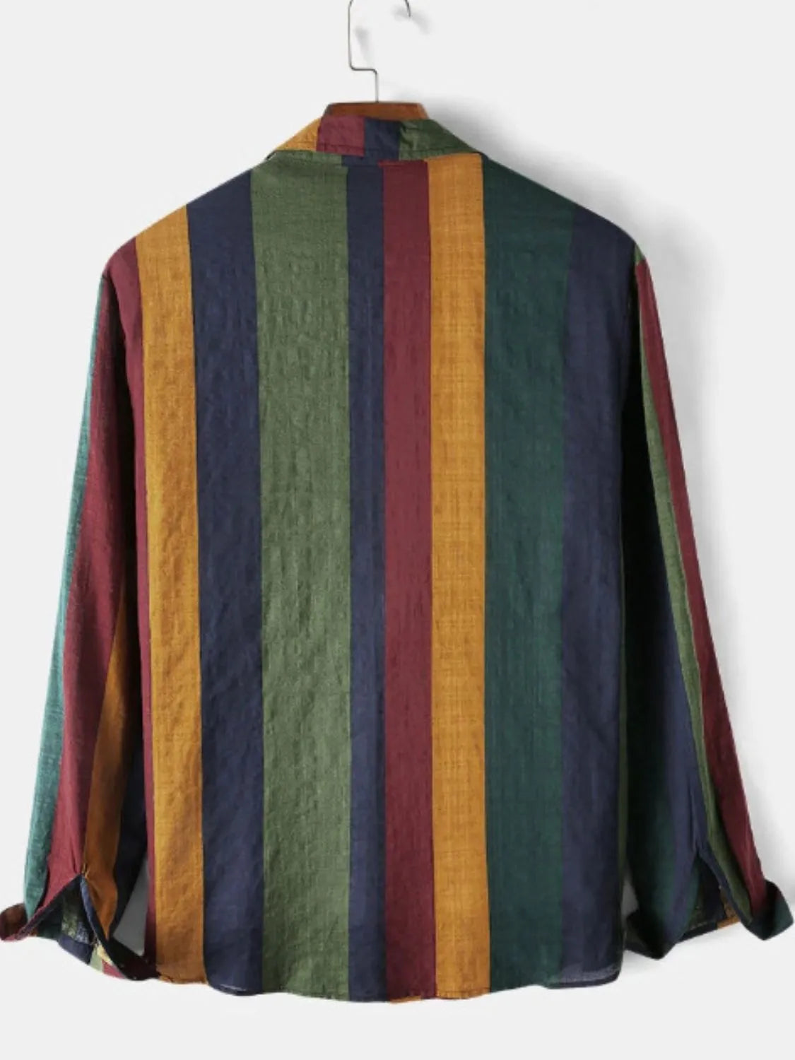 Men's Plus Size Striped Button Up Long Sleeve Shirt | Tampa Bay Discounts
