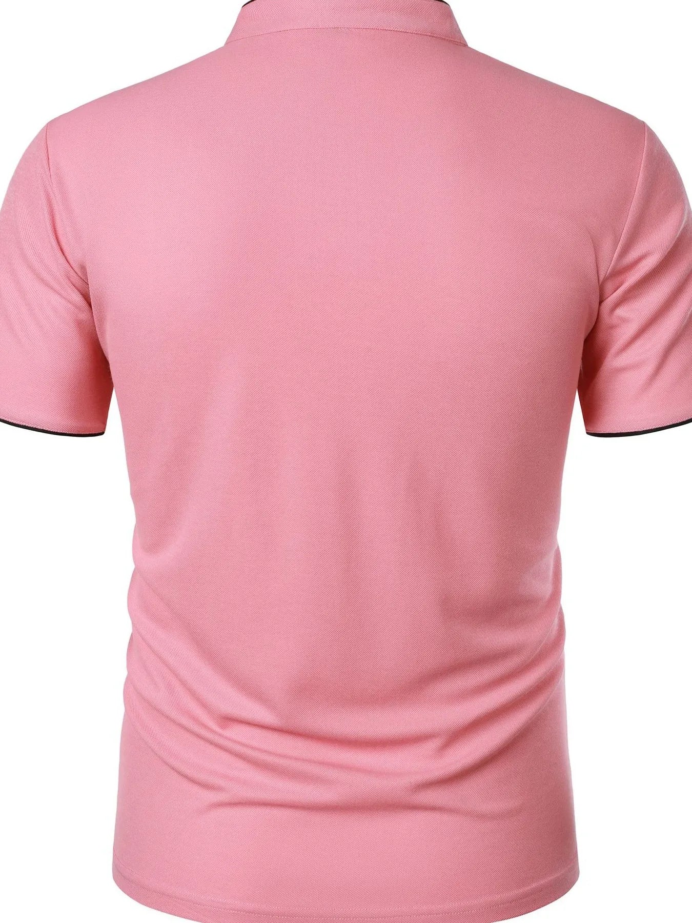 Men's Full Size Short Sleeve Contrast Trim Polo Plus Size | Tampa Bay Discounts