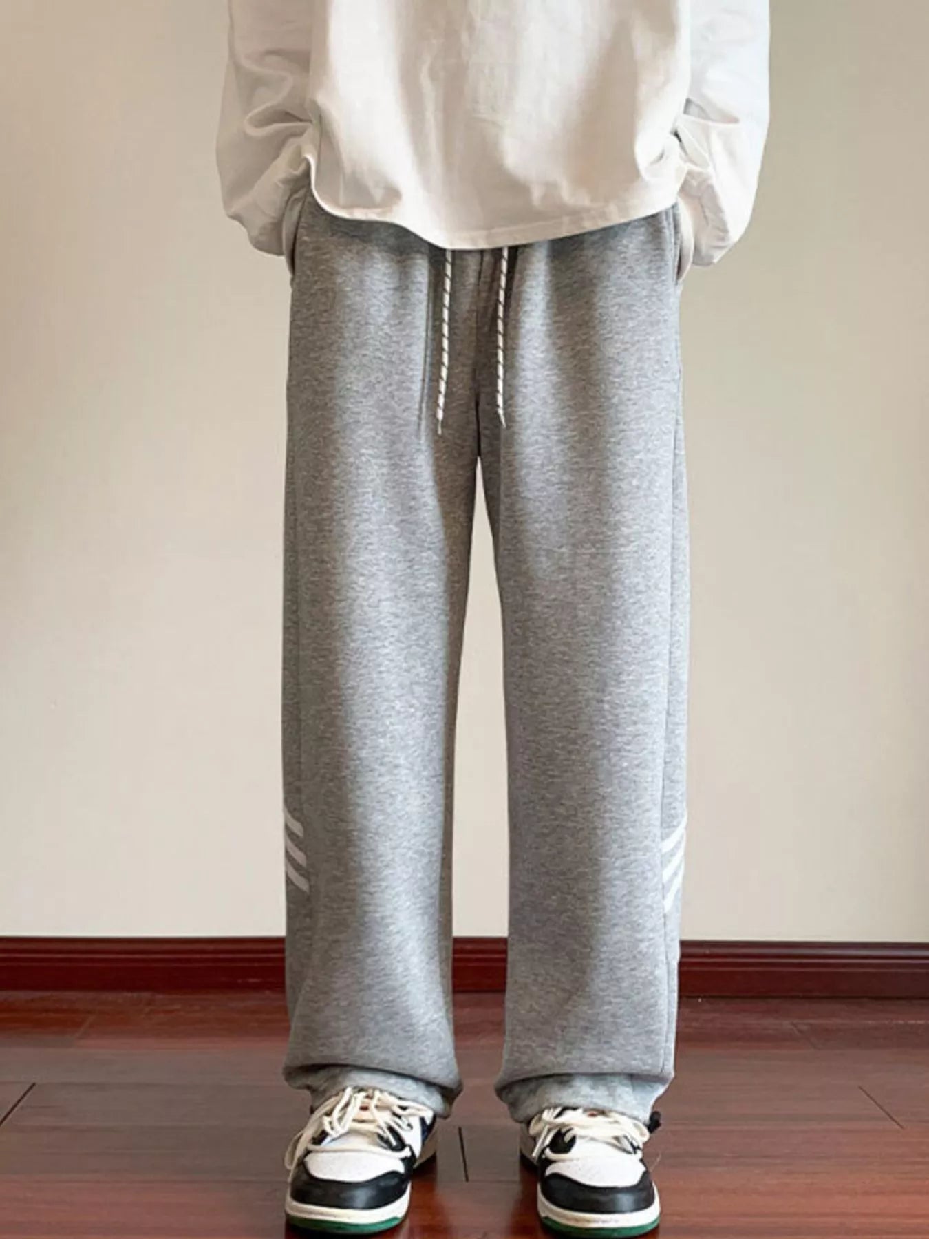 Men's Full Size Casual Loose Fit Sweatpants with Stripes Plus Size | Tampa Bay Discounts