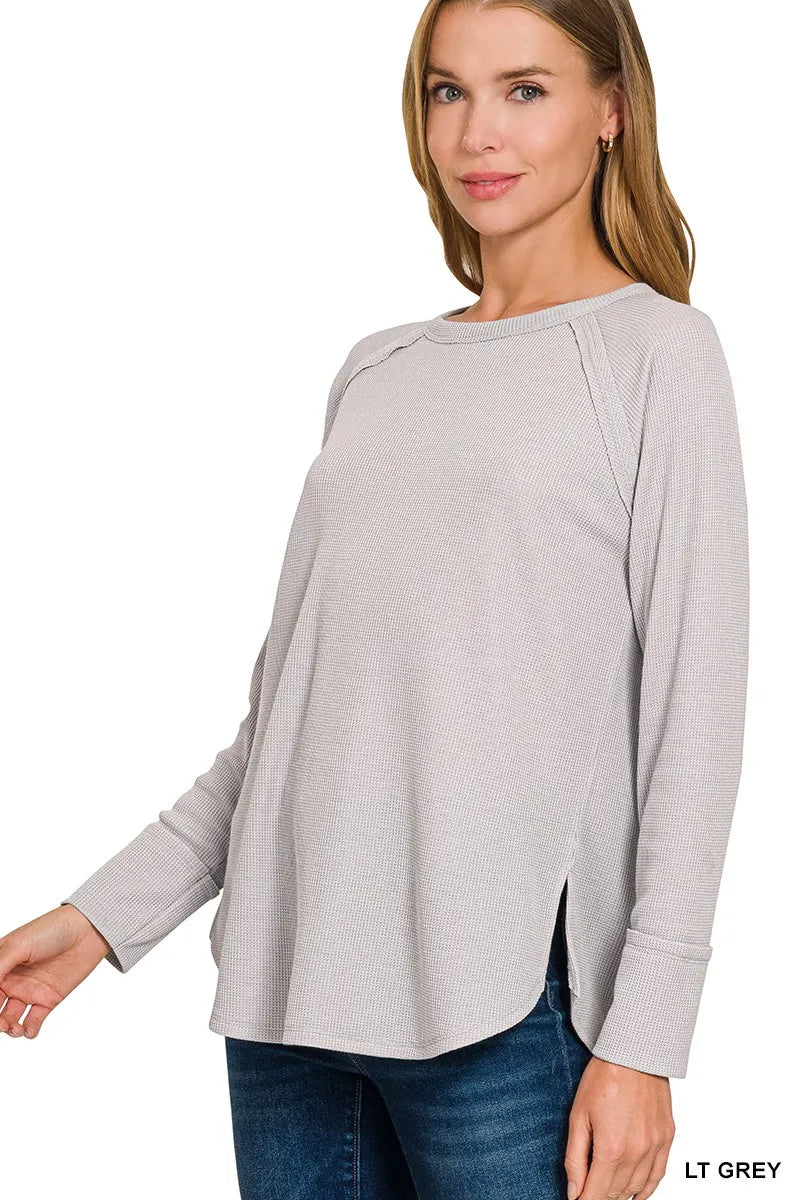 zenana-baby-waffle-long-sleeve-top-5 image 3