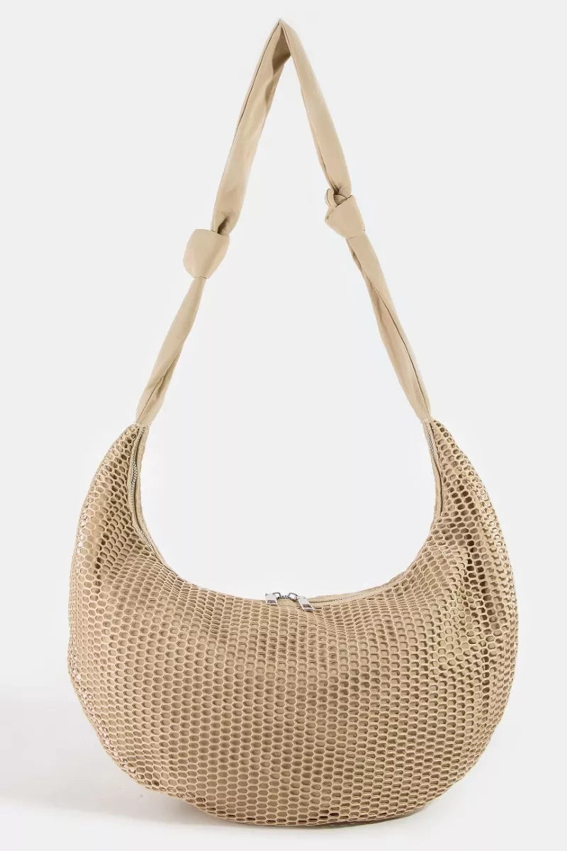 fame-textured-mesh-knot-shoulder-bag 10