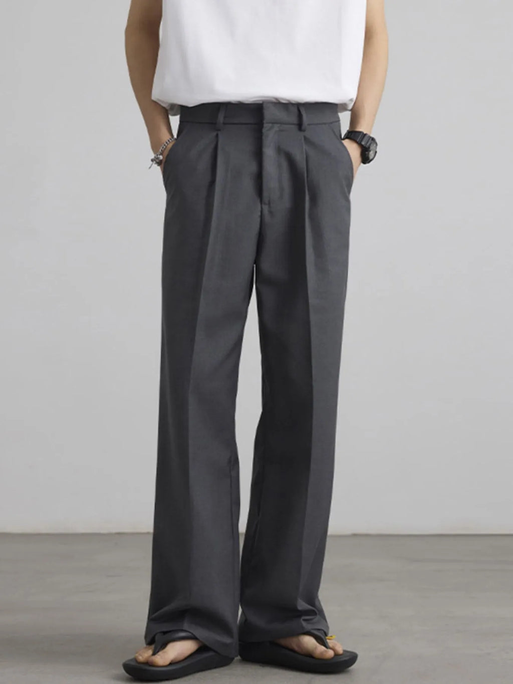 Men's Wide Leg Pleated Flowy Drape Pants | Tampa Bay Discounts
