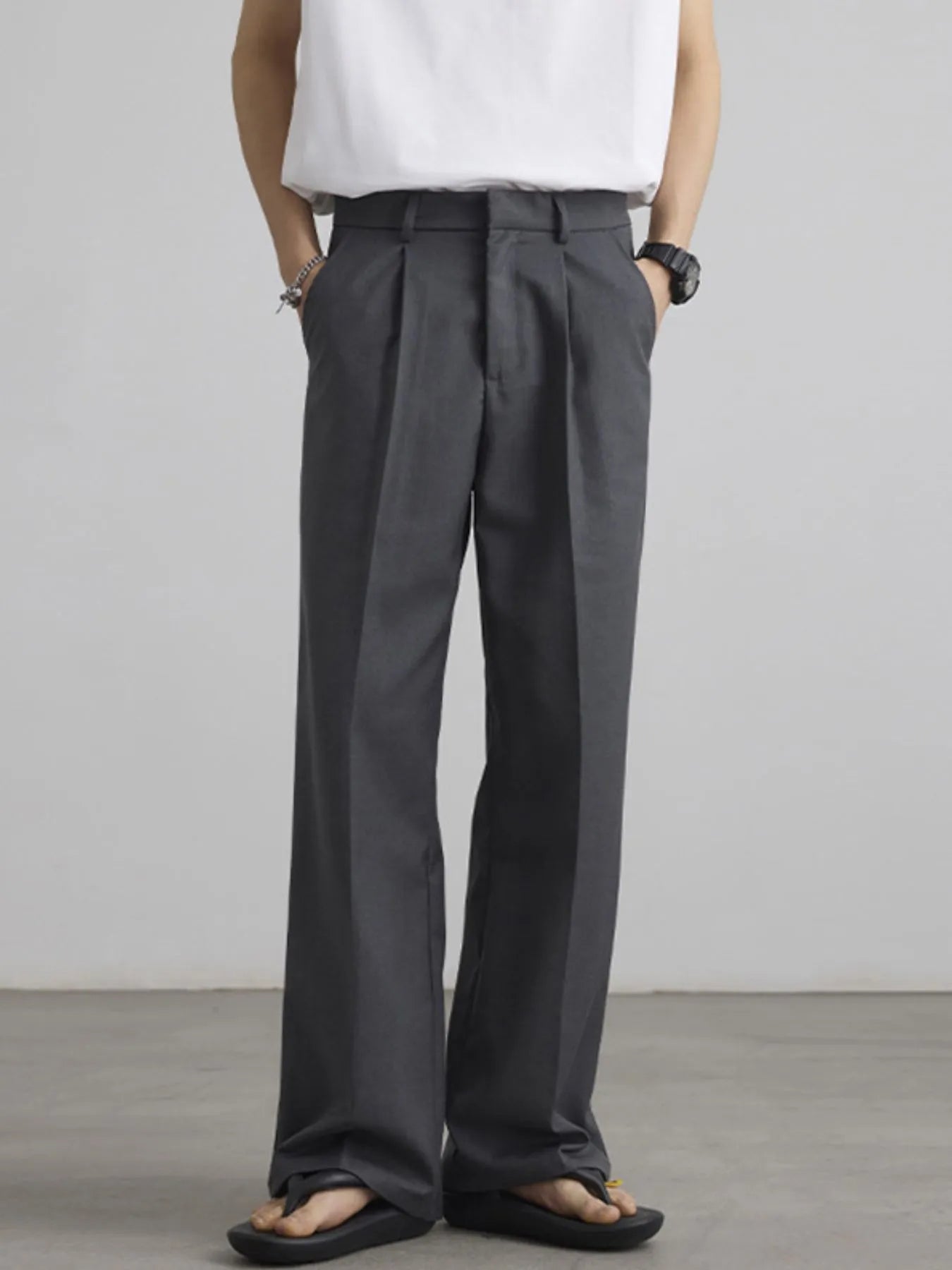 Men's Wide Leg Pleated Flowy Drape Pants | Tampa Bay Discounts
