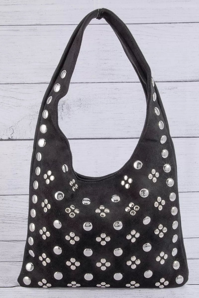 fame-studded-rivets-hobo-shoulder-bag 1