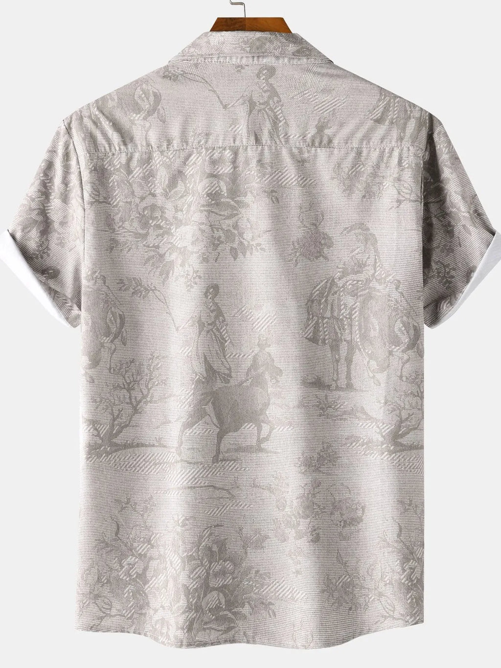 Men's Vintage Print Short Sleeve Casual Shirt | Tampa Bay Discounts