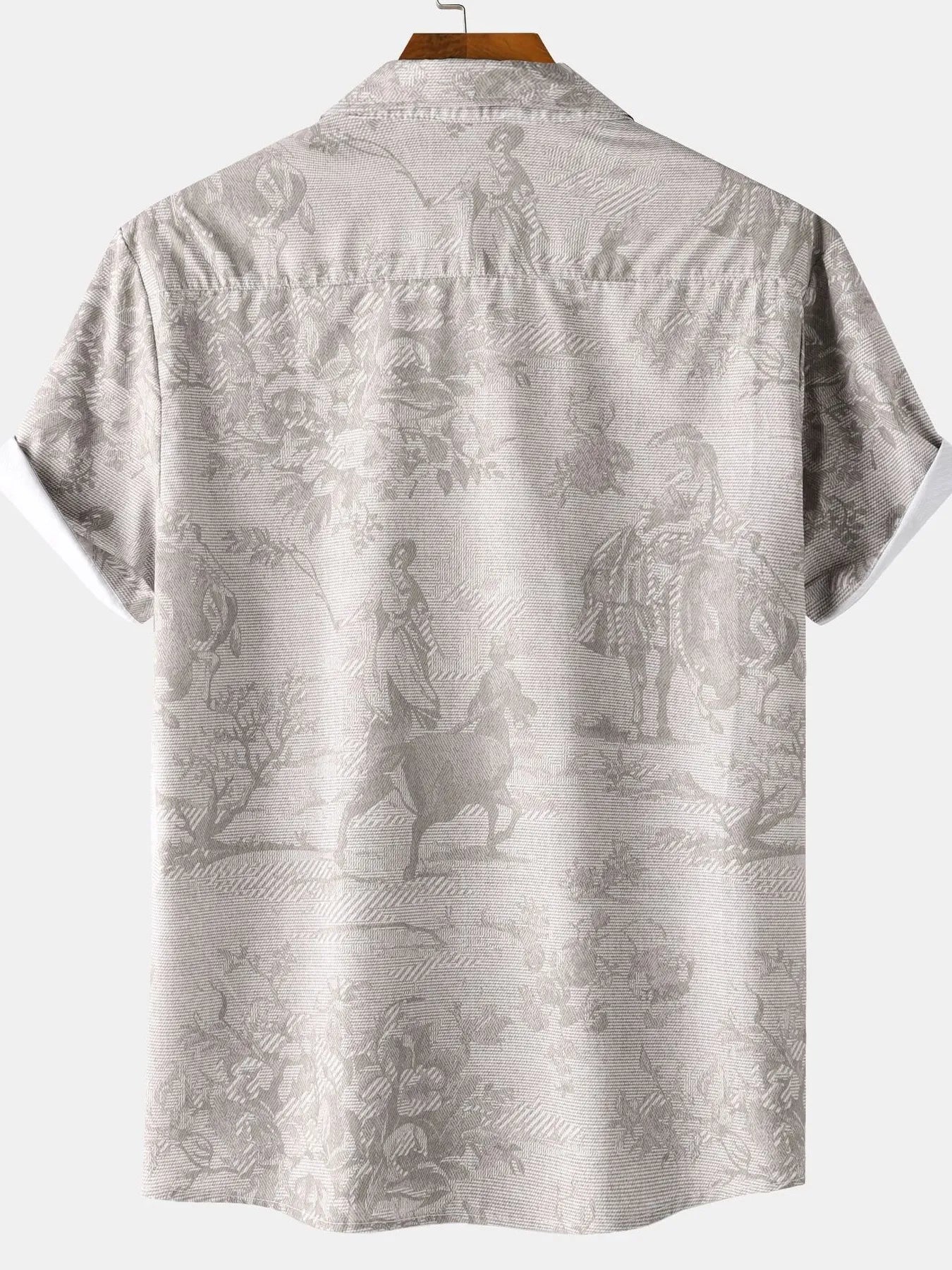 Men's Vintage Print Short Sleeve Casual Shirt | Tampa Bay Discounts