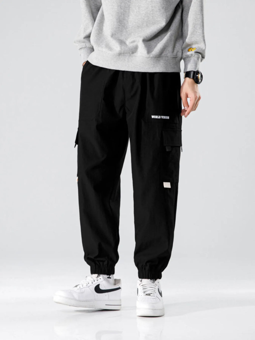 Men's Plus Size Wide Leg Cargo Joggers | Tampa Bay Discounts