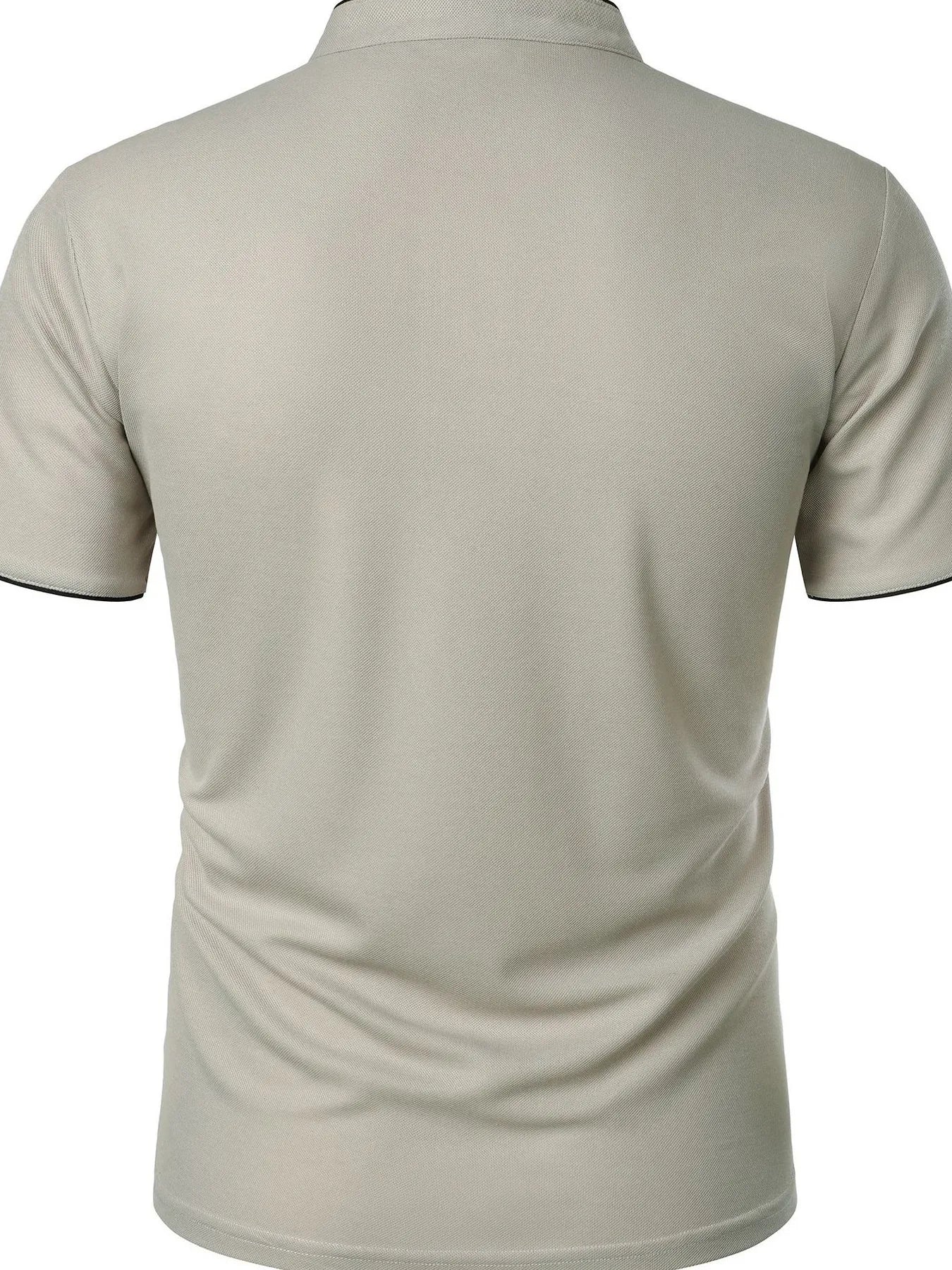Men's Full Size Short Sleeve Contrast Trim Polo Plus Size | Tampa Bay Discounts