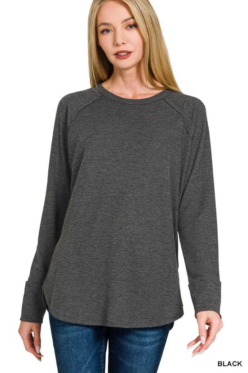 zenana-baby-waffle-long-sleeve-top-1 image 2