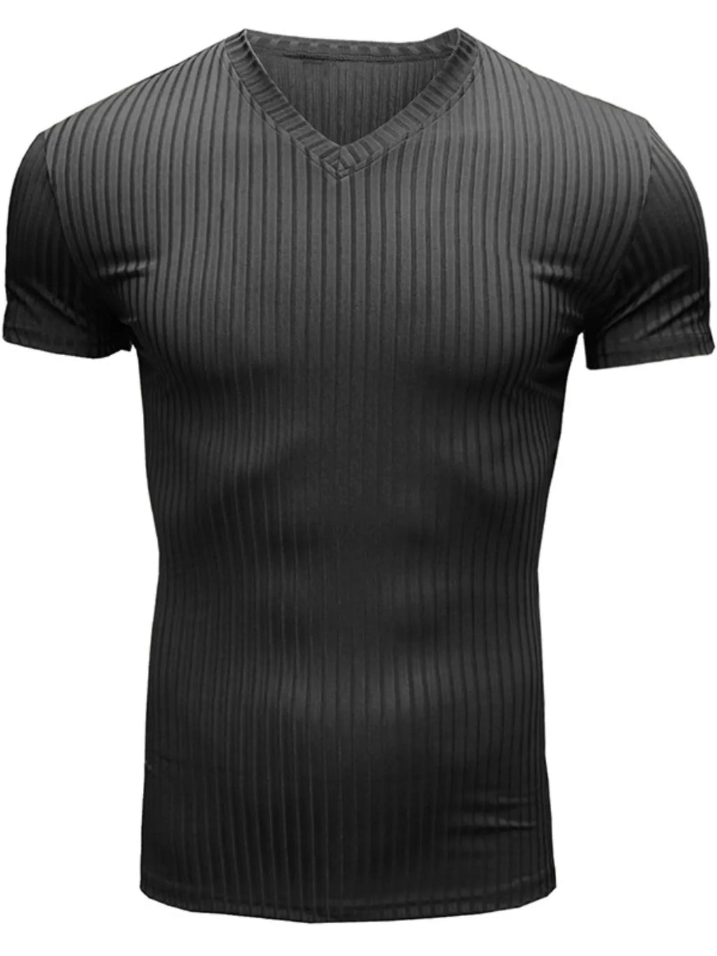 Men's Ribbed Short Sleeve Slim Fit T-Shirt | Tampa Bay Discounts